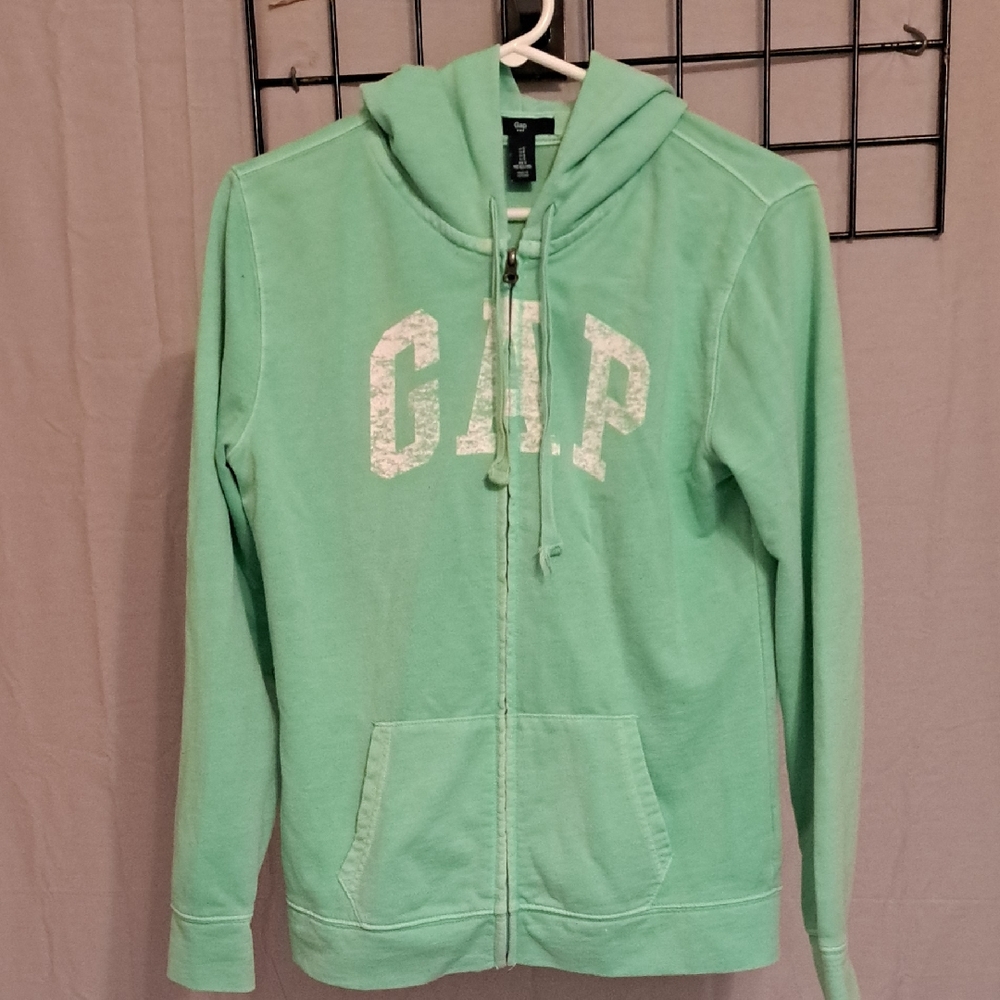 GAP Mint Green Hoodie with Zip Closure